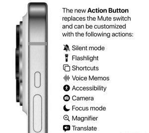 دکمه ی اکشن آیفون 15 و آیفون 15 پرو